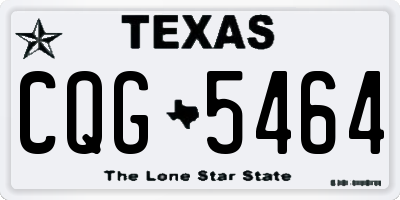 TX license plate CQG5464
