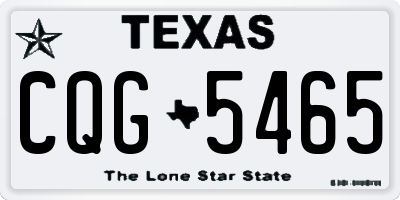 TX license plate CQG5465