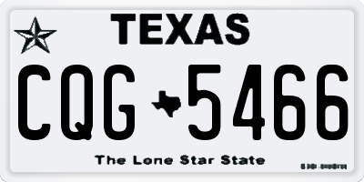 TX license plate CQG5466