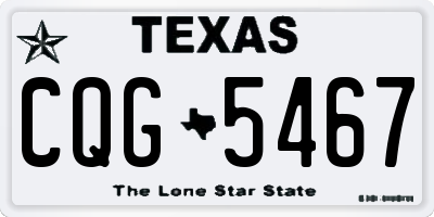 TX license plate CQG5467