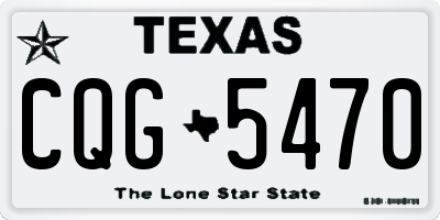 TX license plate CQG5470