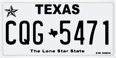 TX license plate CQG5471
