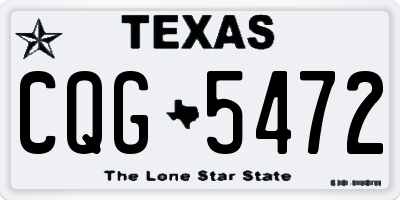 TX license plate CQG5472