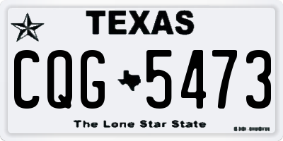 TX license plate CQG5473
