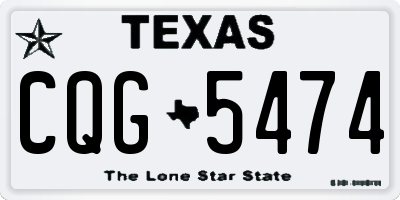 TX license plate CQG5474