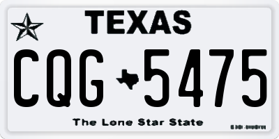 TX license plate CQG5475
