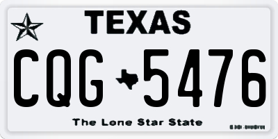 TX license plate CQG5476