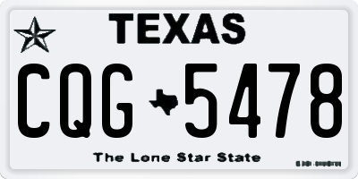 TX license plate CQG5478