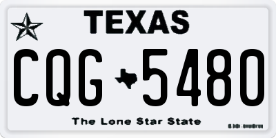 TX license plate CQG5480