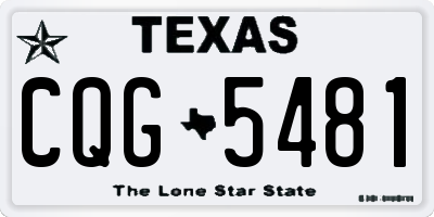 TX license plate CQG5481