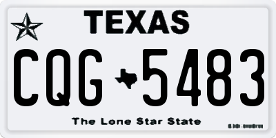 TX license plate CQG5483