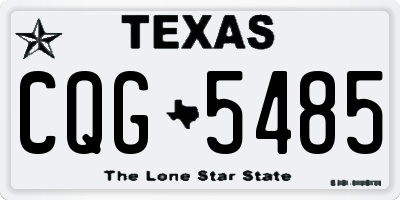 TX license plate CQG5485