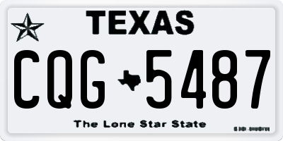 TX license plate CQG5487