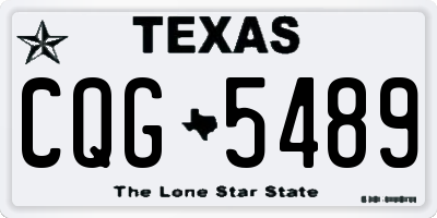 TX license plate CQG5489