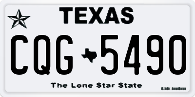 TX license plate CQG5490