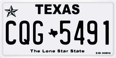 TX license plate CQG5491