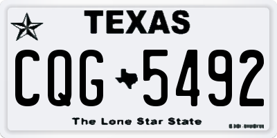 TX license plate CQG5492