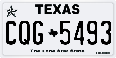 TX license plate CQG5493