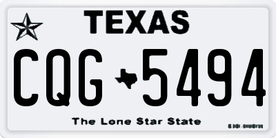 TX license plate CQG5494