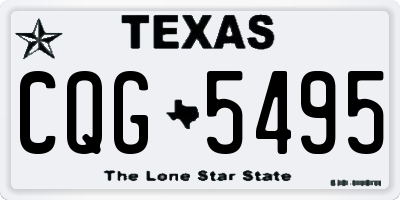 TX license plate CQG5495