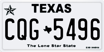 TX license plate CQG5496