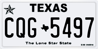 TX license plate CQG5497