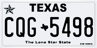 TX license plate CQG5498
