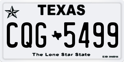 TX license plate CQG5499