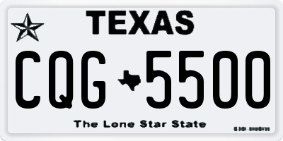 TX license plate CQG5500