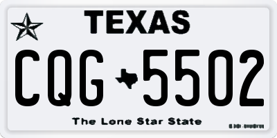 TX license plate CQG5502