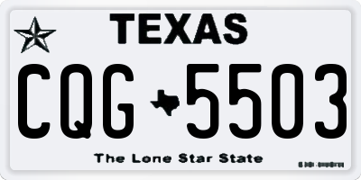 TX license plate CQG5503