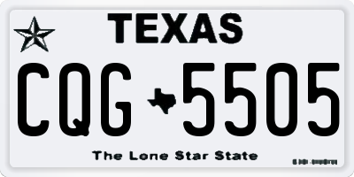 TX license plate CQG5505