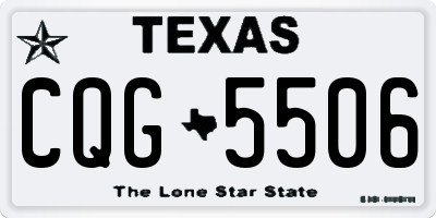 TX license plate CQG5506