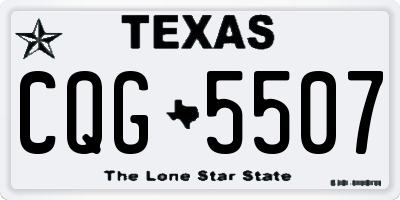 TX license plate CQG5507