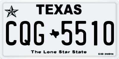 TX license plate CQG5510