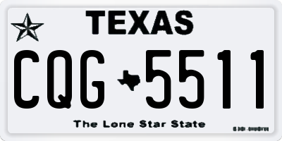 TX license plate CQG5511