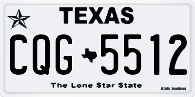 TX license plate CQG5512