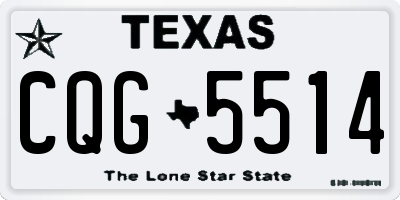 TX license plate CQG5514