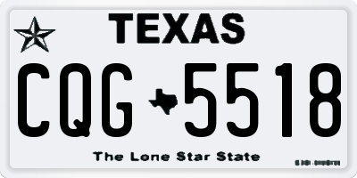 TX license plate CQG5518
