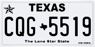 TX license plate CQG5519