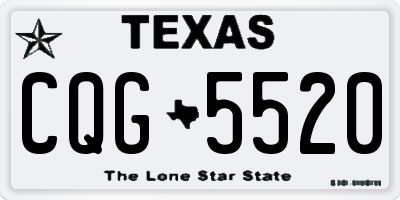 TX license plate CQG5520