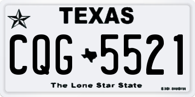TX license plate CQG5521