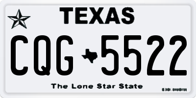 TX license plate CQG5522