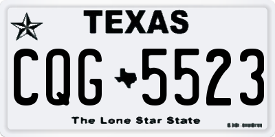 TX license plate CQG5523
