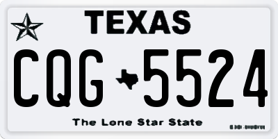TX license plate CQG5524