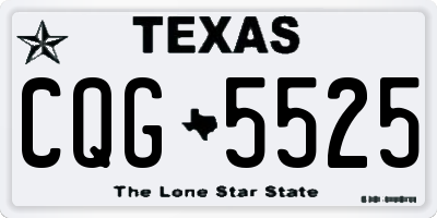 TX license plate CQG5525