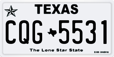 TX license plate CQG5531