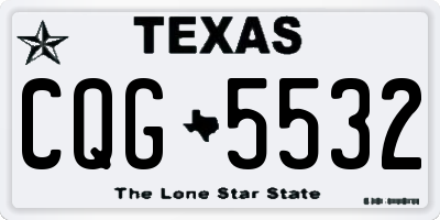 TX license plate CQG5532