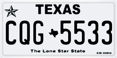 TX license plate CQG5533