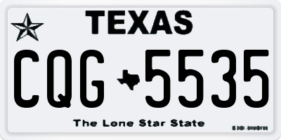 TX license plate CQG5535